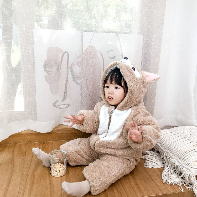 Cuddly Cute Childrens Animal Pajama Suit