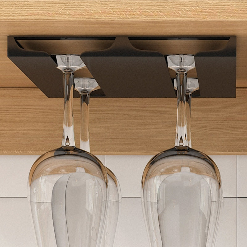 Compact Wall Mounted Glass Storage Rack
