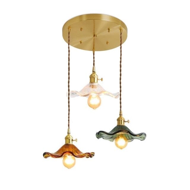 Elegant Glass Floral Pendant Light for Home Decor