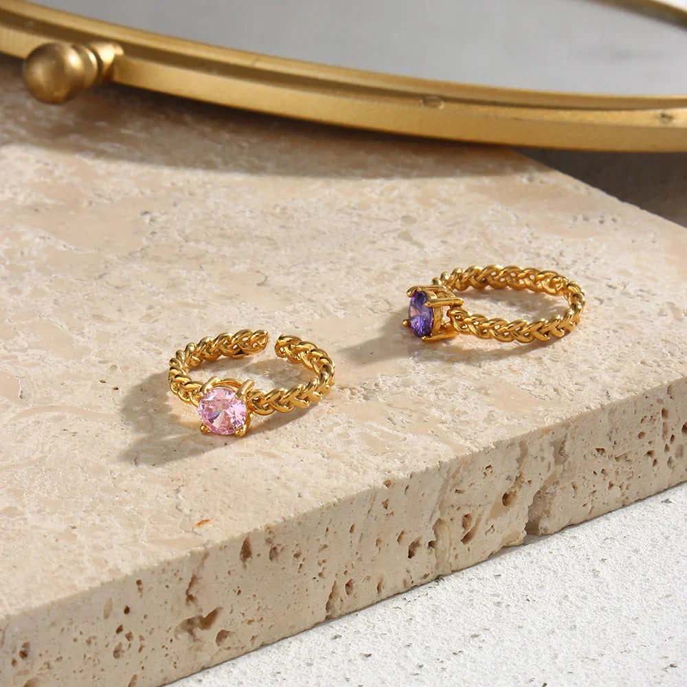 Luxury Diamond Braided Wedding Ring