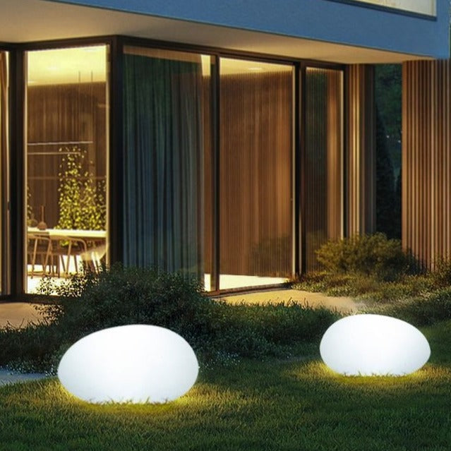 Outdoor Solar LED Pathway Light with Stone Effect