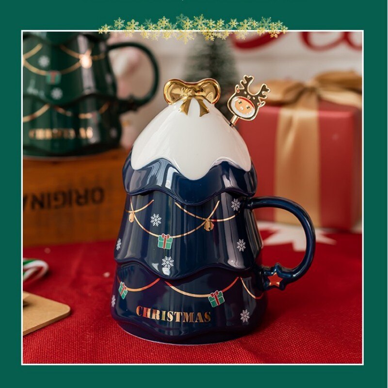 Colorful 3D Christmas Tree Coffee Mug