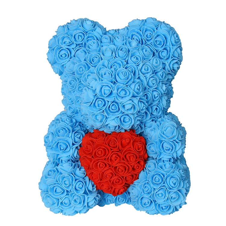 Artificial Flower Cute Stuffed Bear Toy