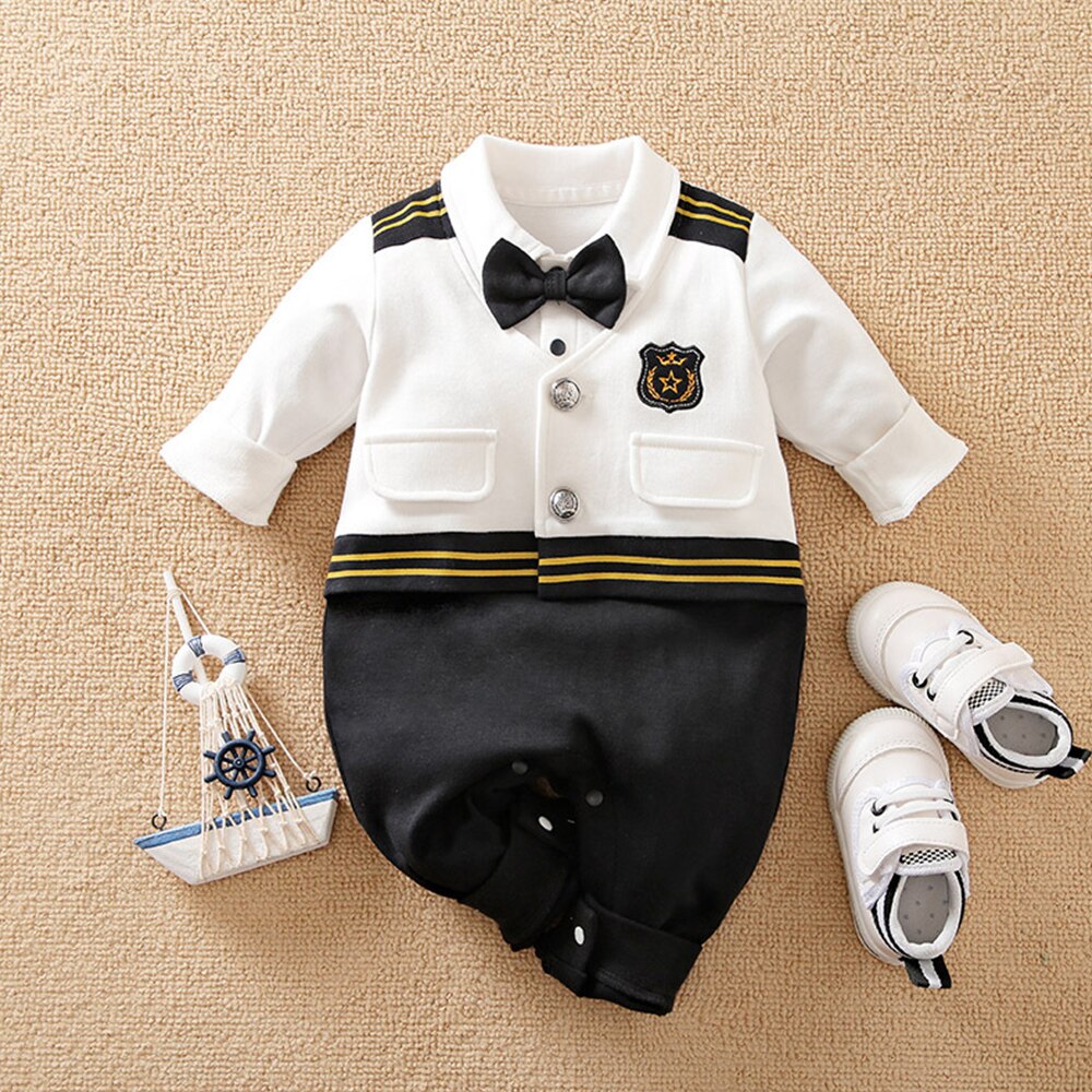 Adorable Infant Boy Short Romper