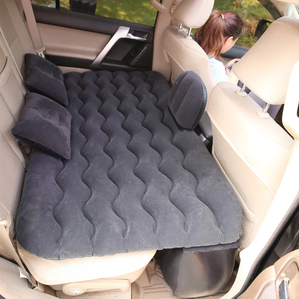 Inflatable Car Travel Bed with Pillow & Patch Kit