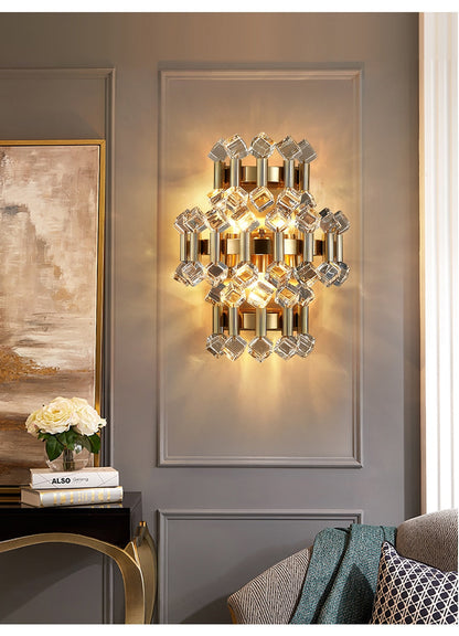 Beautiful Sparkling Crystal Wall Lamp