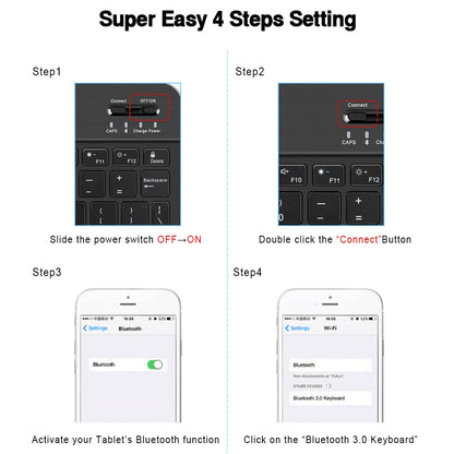 Compact Wireless Keyboard Mouse Combo