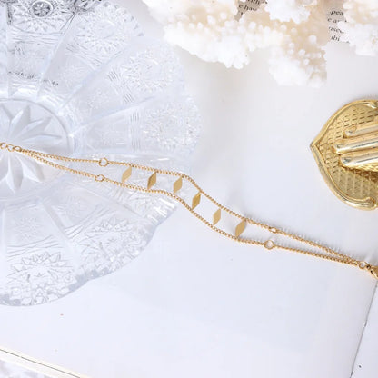 Glamorous 2 Tone Diamond Link Bracelet