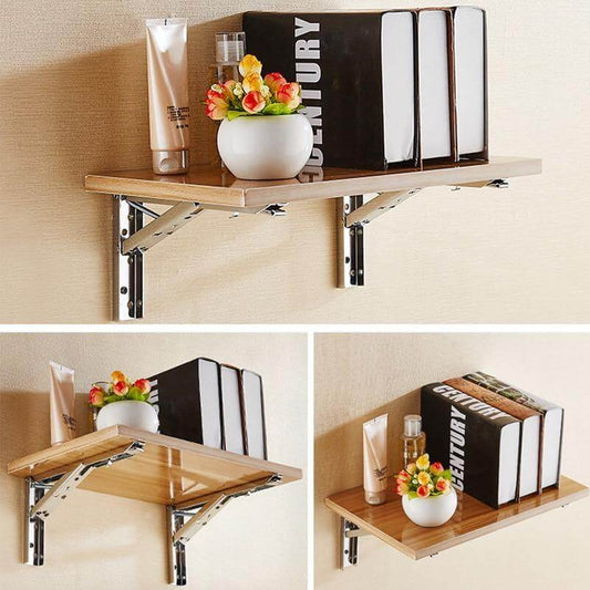 2PCS Compact Collapsible Wall Storage Shelf - Luxicro