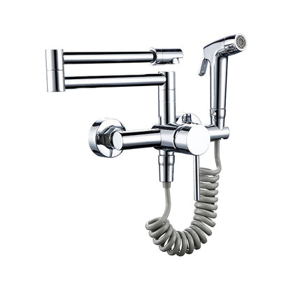 Flexible Kitchen Faucet with Pull-Out Sprayer - Stainless Steel