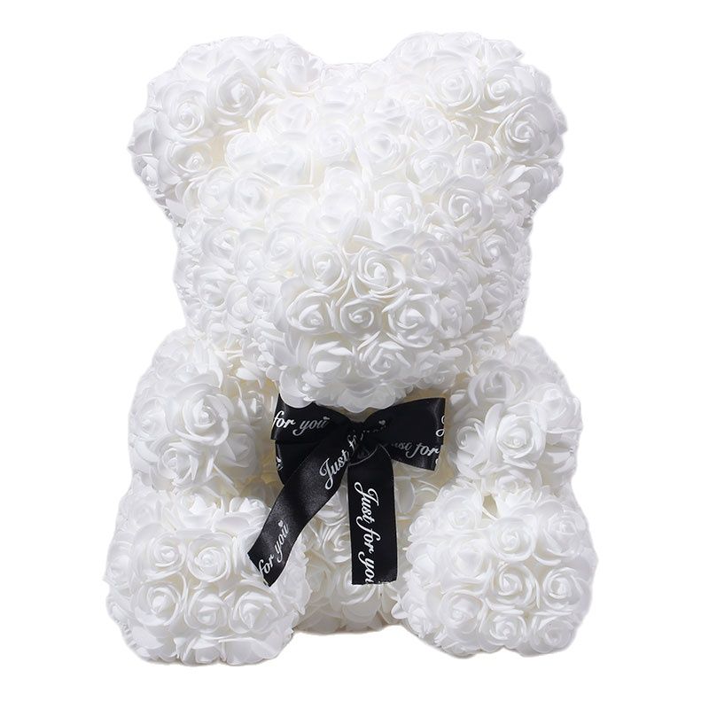 Artificial Rose Teddy Bear Plush Toy