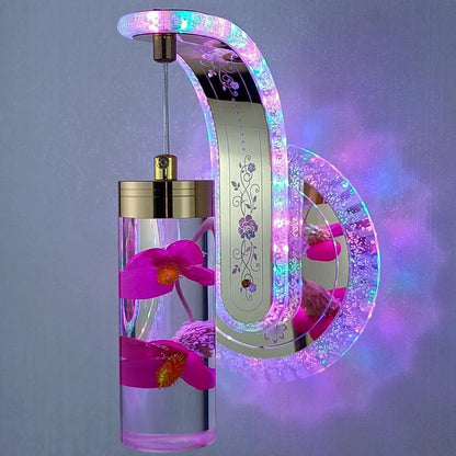 Elegant Glass Floral Dimmable Wall Lamp