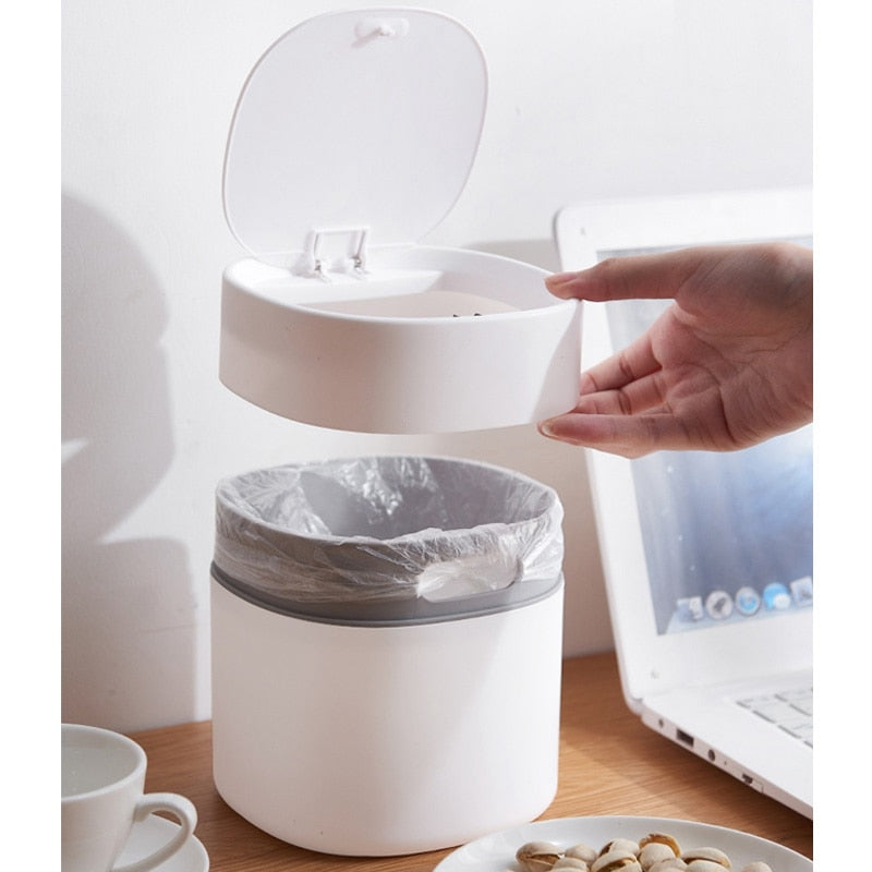 Compact Mini Office Trash Bin