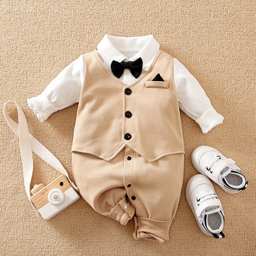 Adorable Infant Boy Short Romper