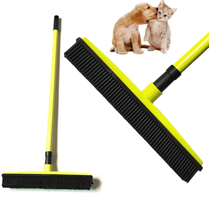 Gentle Pet Hair Removal Brush with Soft Rubber Bristles