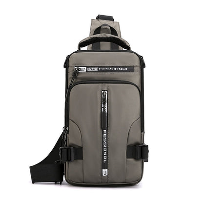 Waterproof Crossbody Bag with USB Charging and Pockets