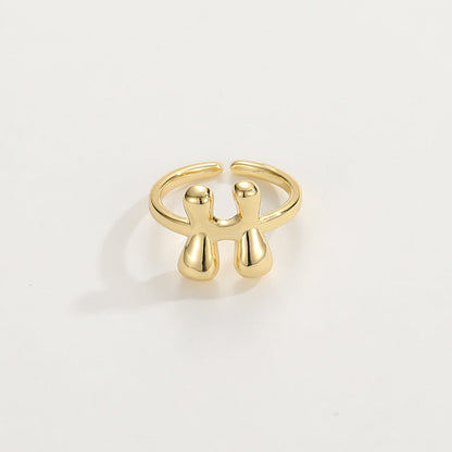 Stylish Monogram Letter Ring