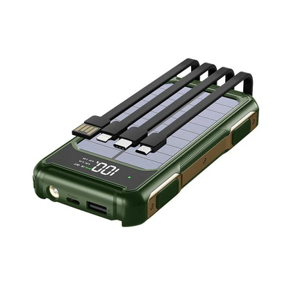 Compact Solar Portable Charger with LED Light