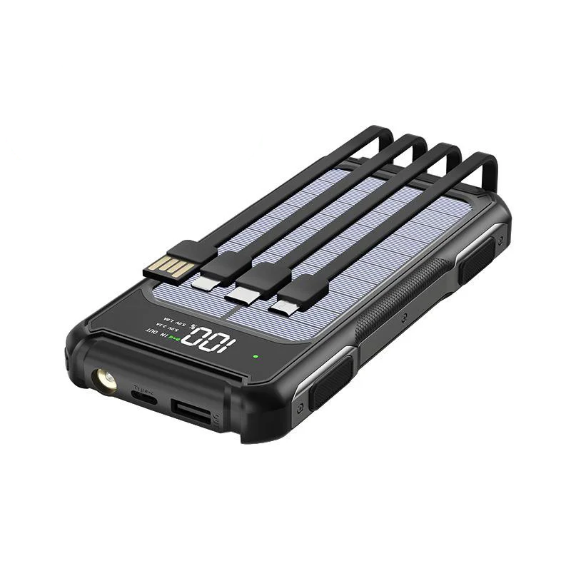 Compact Solar Portable Charger with LED Light