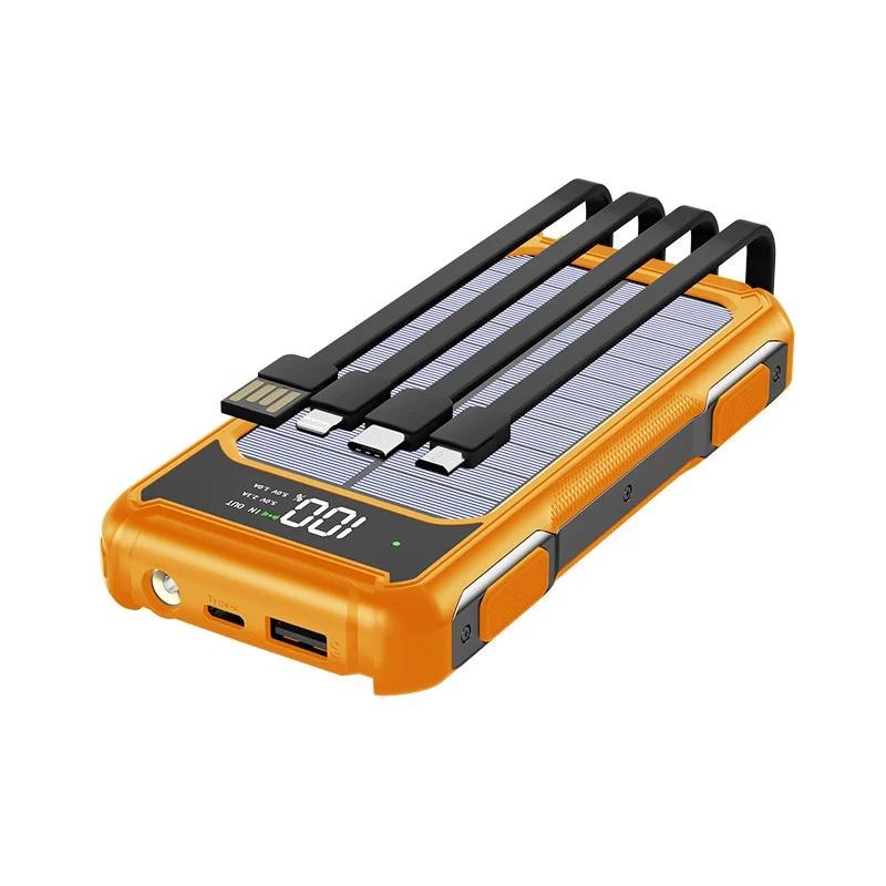 Compact Solar Portable Charger with LED Light