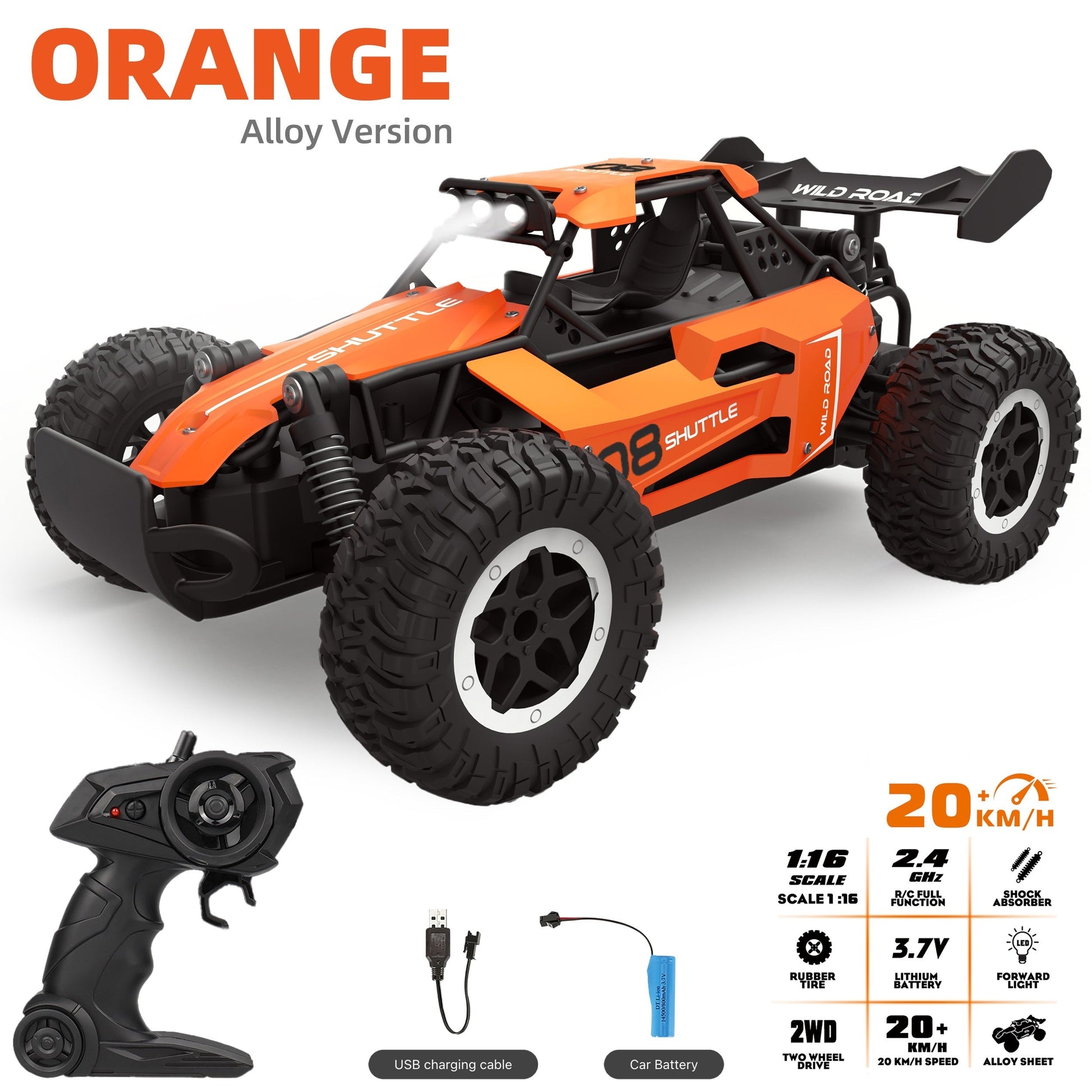 Fast Remote Control Off-Road Racing Car for Kids - Luxicro
