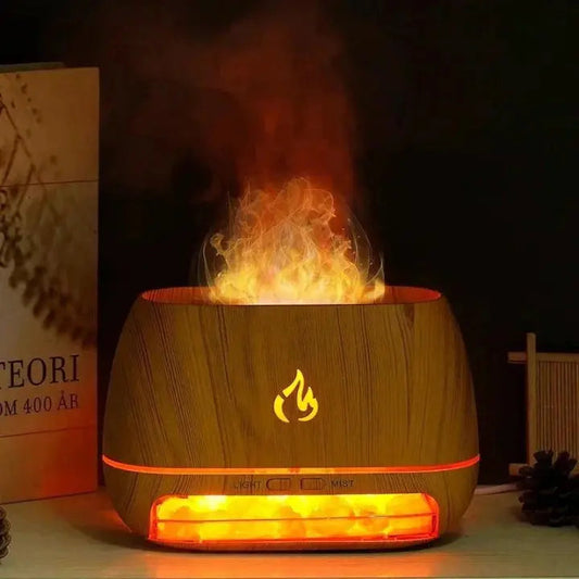 Cozy LED Fire Effect Essential Oil Diffuser - Luxicro