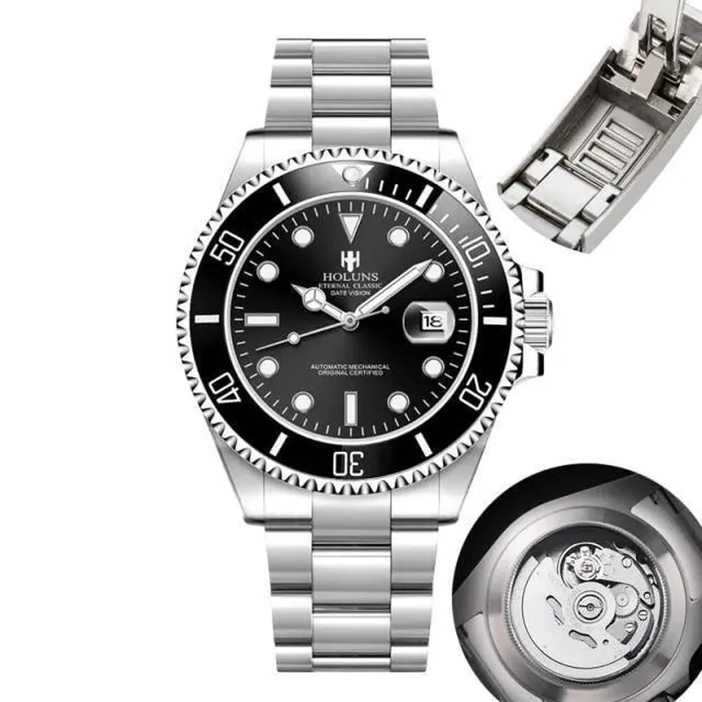 Stylish 41mm Men's Automatic Diver Watch