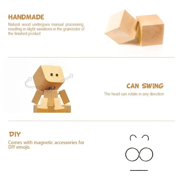 Unique Wooden Rocking Toy with Interchangeable Faces