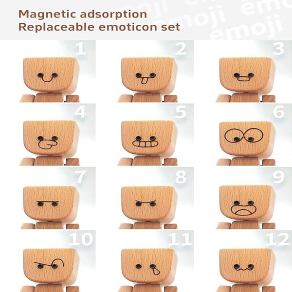 Unique Wooden Rocking Toy with Interchangeable Faces