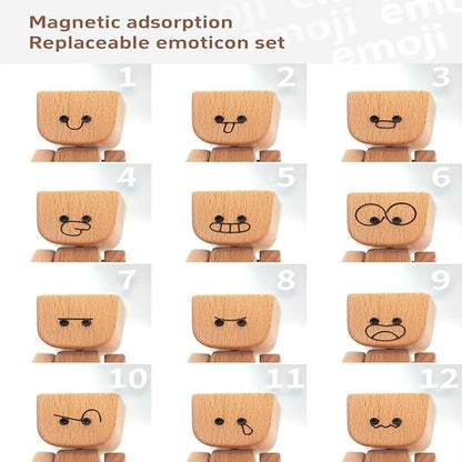 Unique Wooden Rocking Toy with Interchangeable Faces