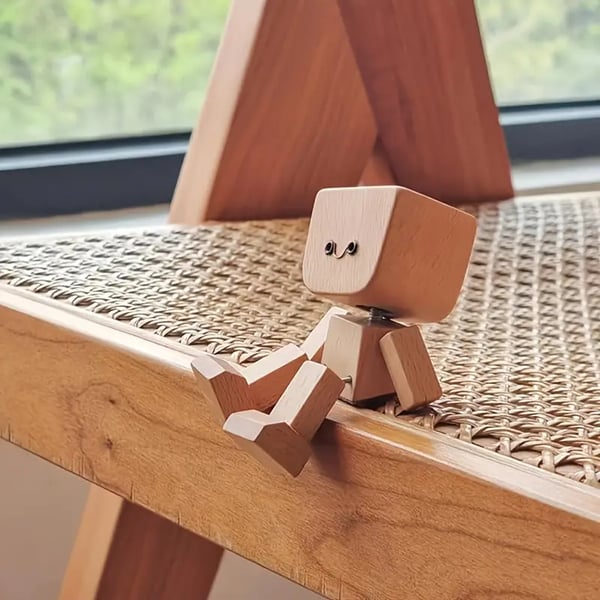 Unique Wooden Rocking Toy with Interchangeable Faces