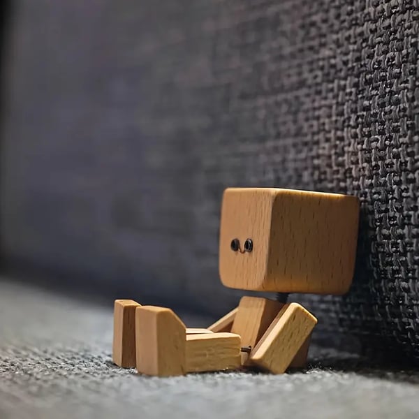Unique Wooden Rocking Toy with Interchangeable Faces
