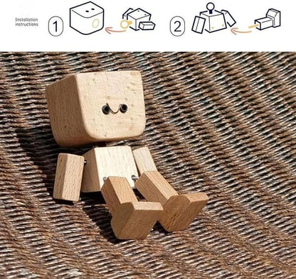 Unique Wooden Rocking Toy with Interchangeable Faces