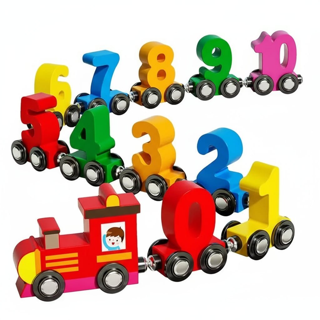 Fun Learning Wooden Number Train Toy - Luxicro