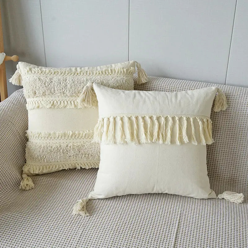 Decorative Fringed Throw Pillow