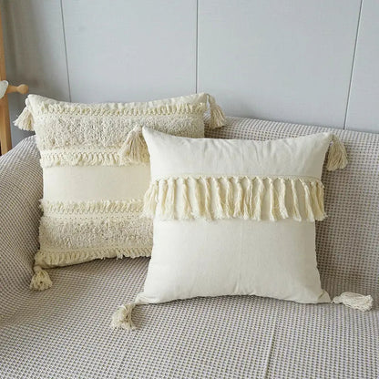 Decorative Fringed Throw Pillow