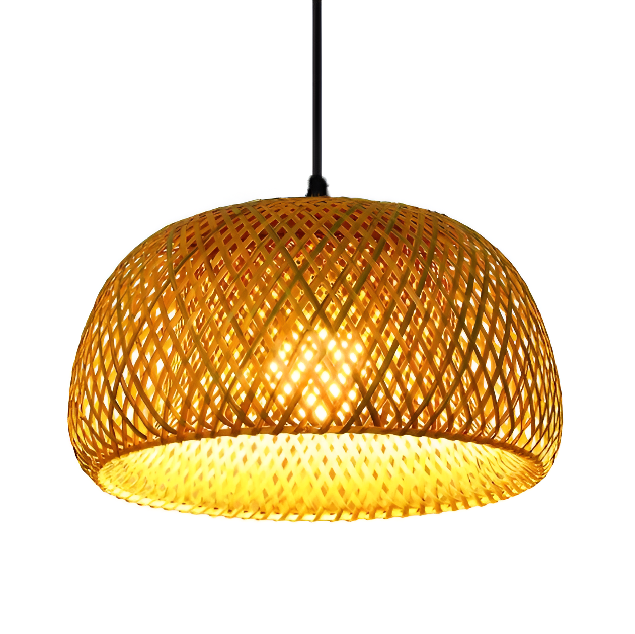Rustic Bamboo Pendant Light