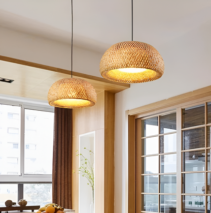 Rustic Bamboo Pendant Light