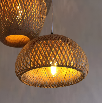 Rustic Bamboo Pendant Light