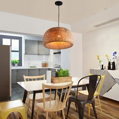 Rustic Bamboo Pendant Light - Luxicro