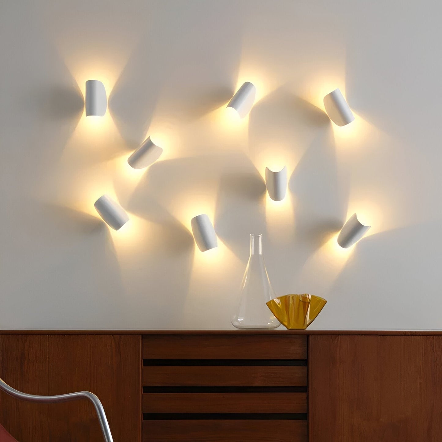 Versatile Extendable Silver Wall Lamp