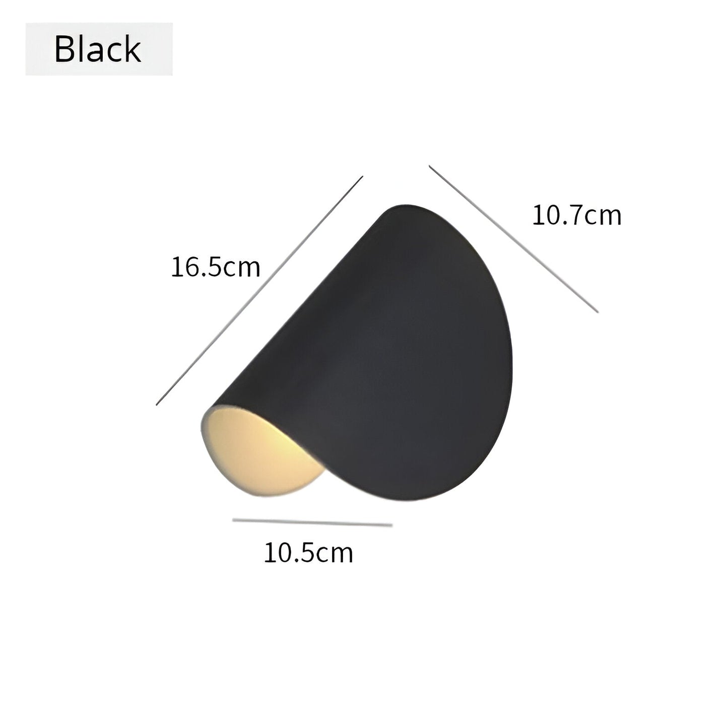 Flexible Modern Metal Wall Light with Curved Shade