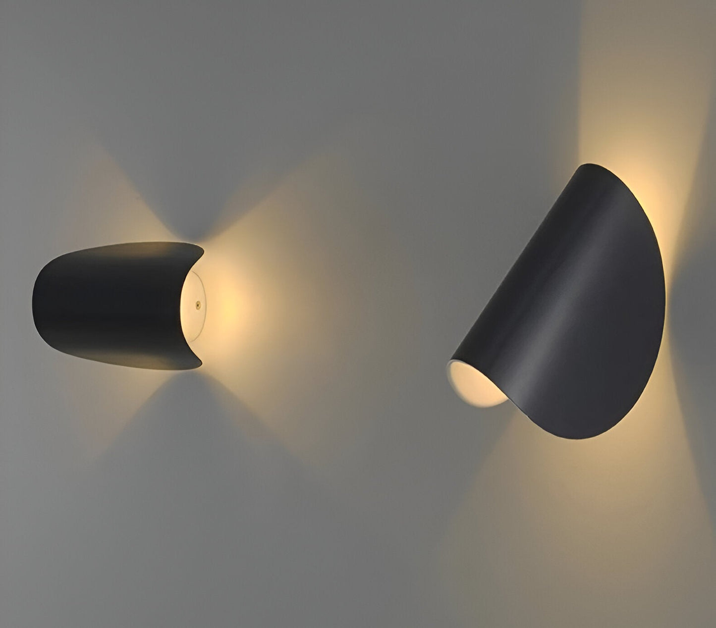 Flexible Modern Metal Wall Light with Curved Shade