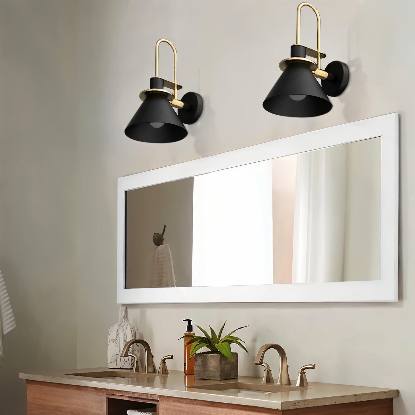 Contemporary Brass LED Wall Lamp