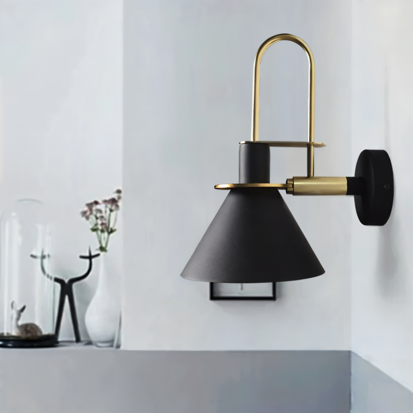 Contemporary Brass LED Wall Lamp