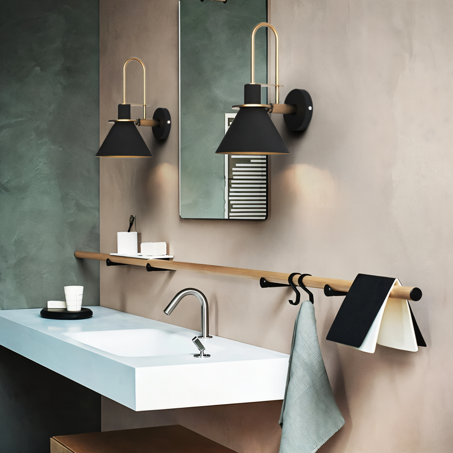 Contemporary Brass LED Wall Lamp