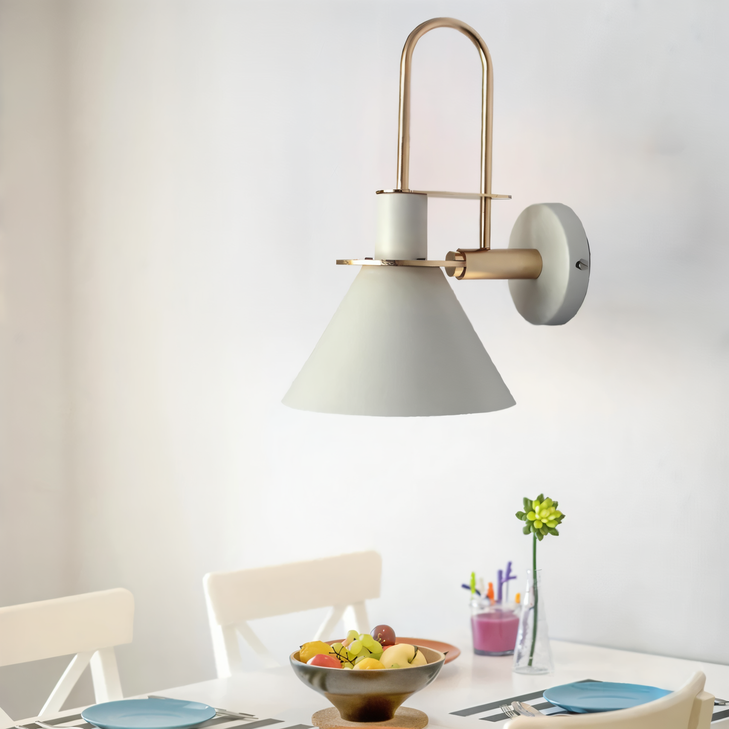 Contemporary Brass LED Wall Lamp
