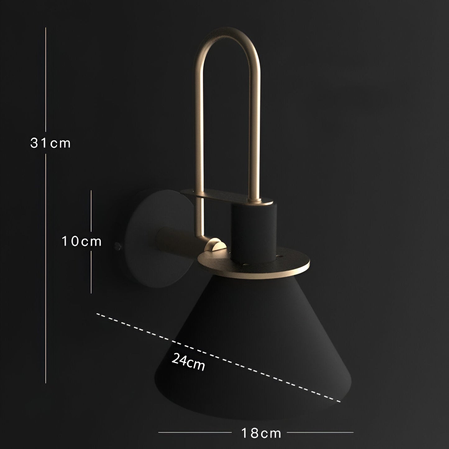 Contemporary Brass LED Wall Lamp