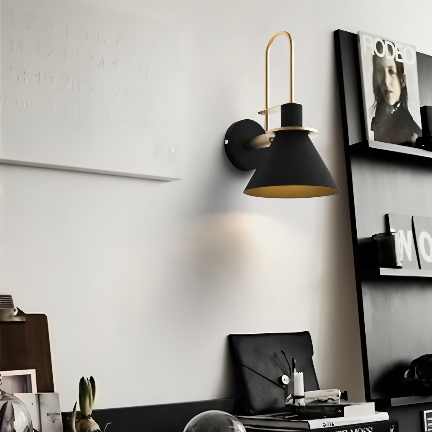 Contemporary Brass LED Wall Lamp