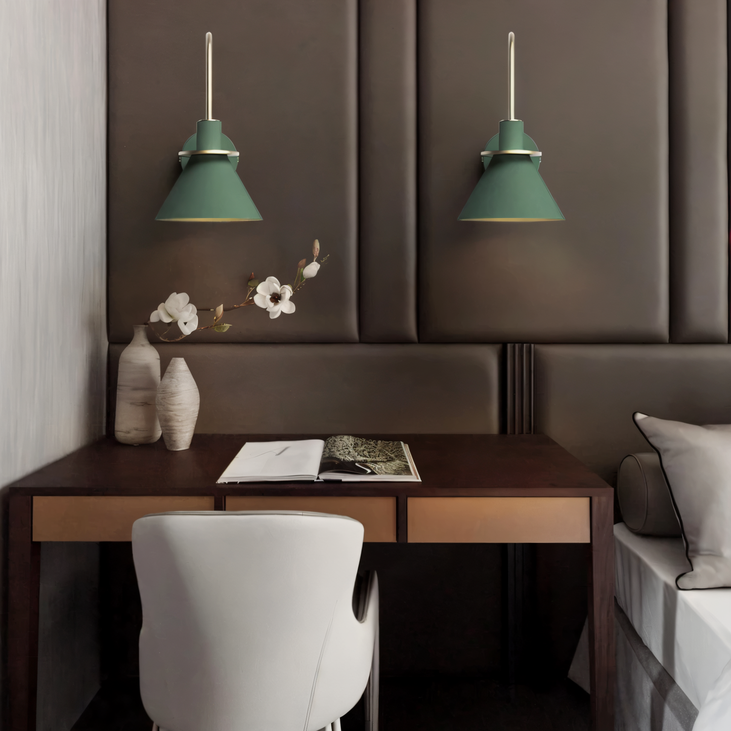 Contemporary Brass LED Wall Lamp